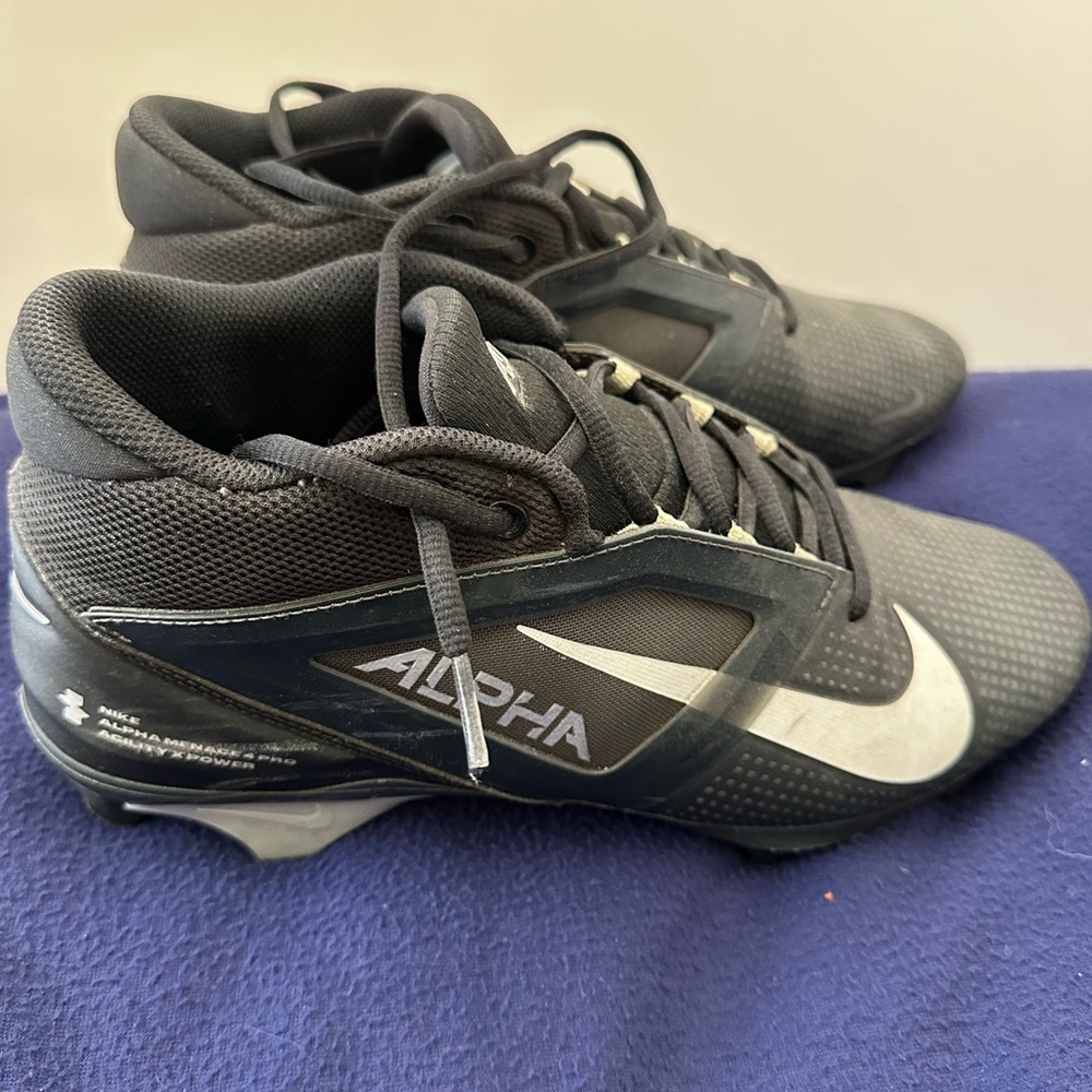 - Nike Vapor Untouchable Low-Cut Cleats Men Black Football size 11.5 pre owned - Picture 3 of 5